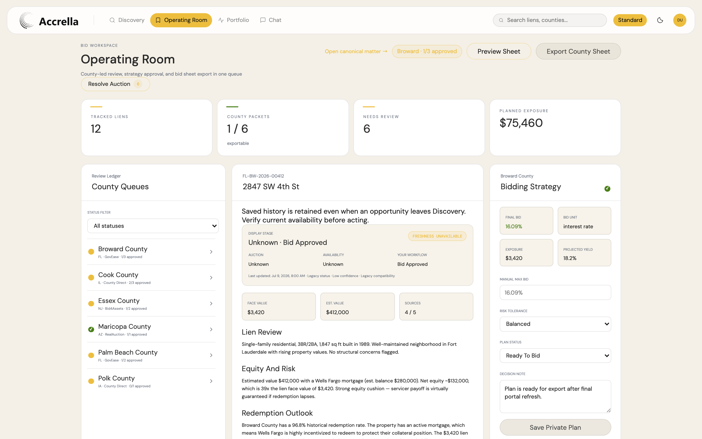 Accrella Review view